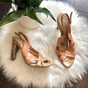 Costume national slingback heeled sandals